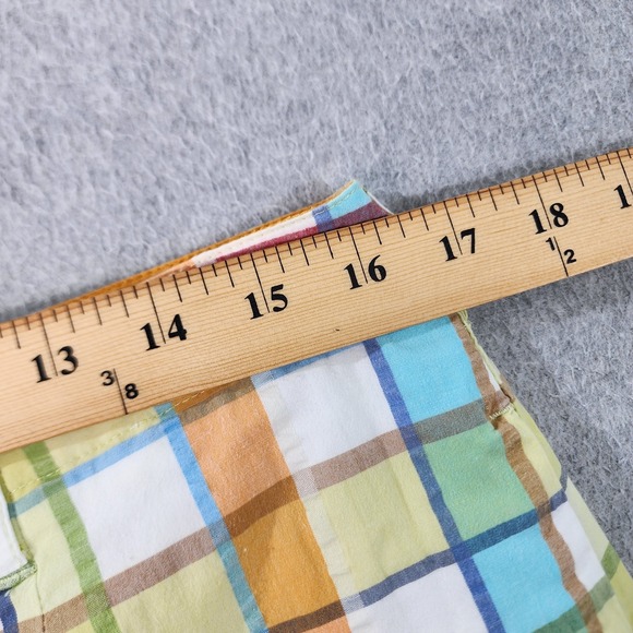 Liz Claiborne Plaid Shorts Womens 12 (32x9) Multicolor Cotton Blend Pockets - Picture 4 of 16